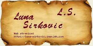 Luna Sirković vizit kartica